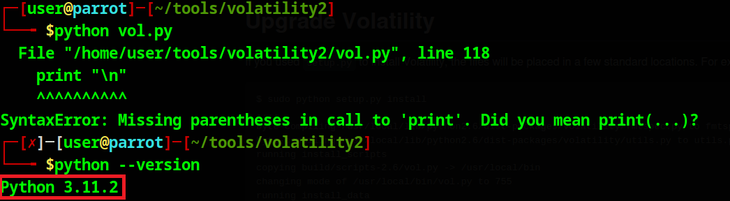 Volatility2 installation